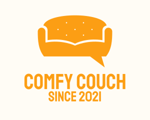 Orange Couch Message  logo design