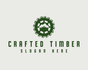 Mountain Sawmill Logging logo design