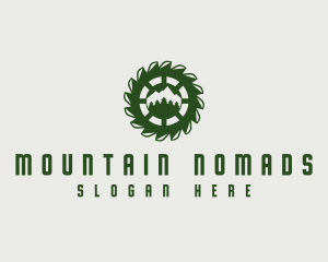 Mountain Sawmill Logging logo design