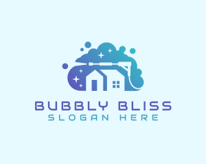 Pressure Wash Disinfection Cleaning logo design