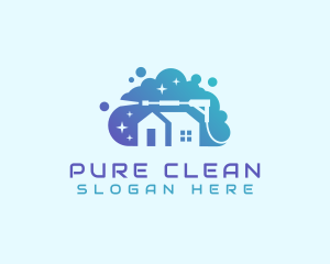 Pressure Wash Disinfection Cleaning logo design