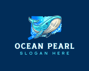 Ocean Whale Connecticut logo design