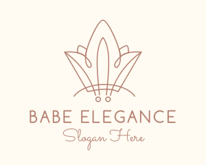 Elegant Salon Crown logo design