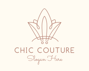 Elegant Salon Crown logo design