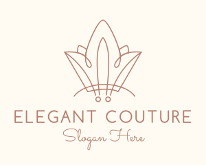 Elegant Salon Crown logo design