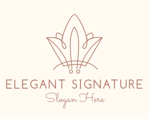 Elegant Salon Crown logo design