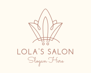 Elegant Salon Crown logo design