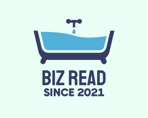 Blue Bathtub Bath logo design