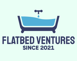 Blue Bathtub Bath logo design