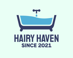 Blue Bathtub Bath logo design