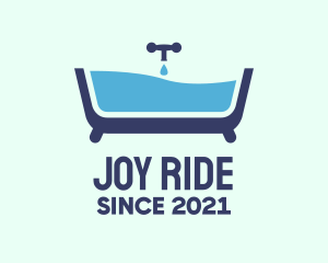 Blue Bathtub Bath logo design