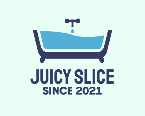 Blue Bathtub Bath logo design