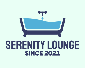 Blue Bathtub Bath logo design