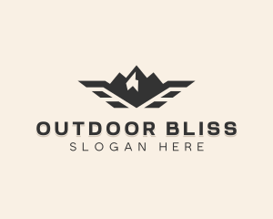 Outdoor Winged Mountain logo design