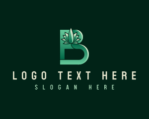 Organic Cannabis Letter B logo