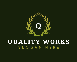 Premium Quality Wreath logo