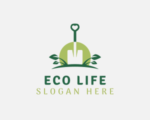 Shovel Plant Gardening Tools logo design