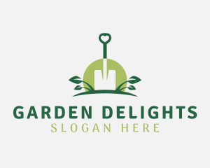 Shovel Plant Gardening Tools logo design