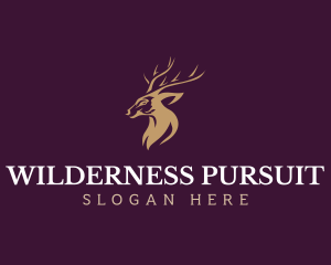 Deer Animal Wildlife logo design