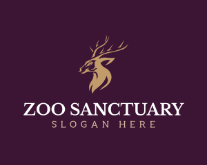 Deer Animal Wildlife logo design