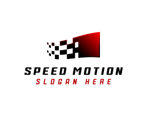 Motorsport Flag Racing logo design