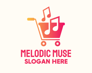 Musical Notes Cart logo design