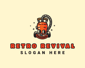 Retro Vacuum Cleaner logo design