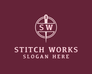 Stitching Needle Craft logo design