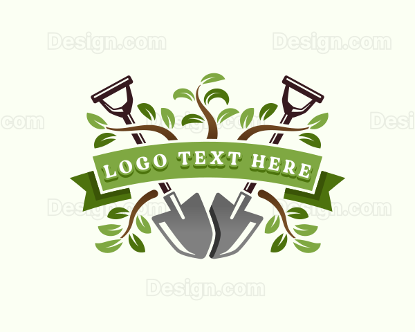 Shovel Plant Gardening Logo