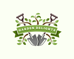 Shovel Plant Gardening logo design