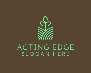 Agriculture Seedling Plant logo design