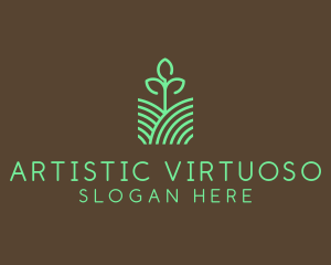 Agriculture Seedling Plant logo design