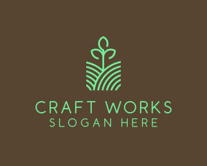 Agriculture Seedling Plant logo design