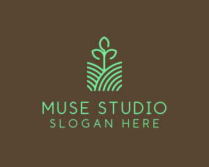 Agriculture Seedling Plant logo design