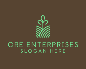 Agriculture Seedling Plant logo design