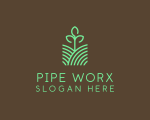 Agriculture Seedling Plant logo design