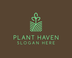 Agriculture Seedling Plant logo design