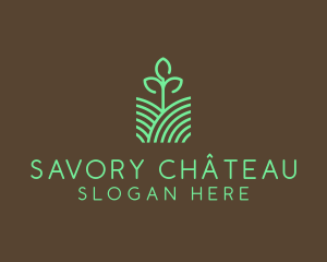 Agriculture Seedling Plant logo design