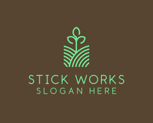 Agriculture Seedling Plant logo design