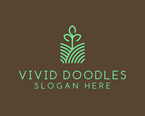 Agriculture Seedling Plant logo design