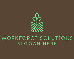 Agriculture Seedling Plant logo design