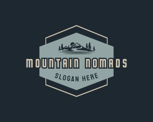 Trekking Mountain Nature logo design