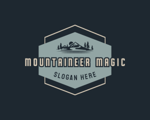 Trekking Mountain Nature logo design