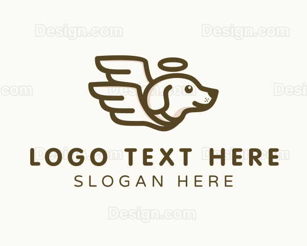 Pet Dog Wings Logo