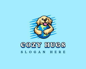 Dog Earth Hug logo design