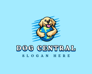 Dog Earth Hug logo design