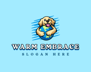 Dog Earth Hug logo design