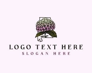 Alabama Hydrangea Flower logo