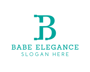 Modern Teal B logo design