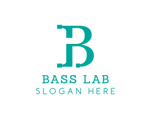 Modern Teal B logo design